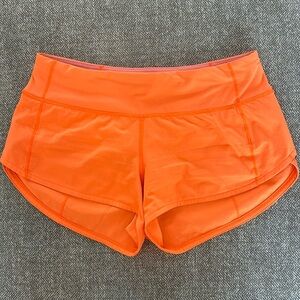 Orange Speed Up Low-Rise Lined Short 2.5"